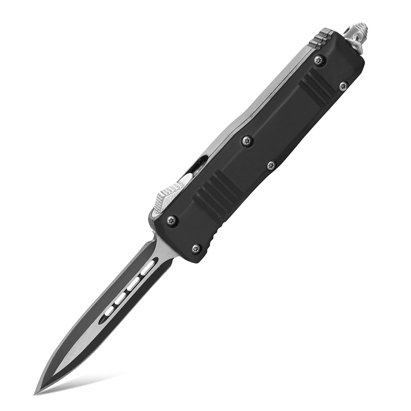 Dagger de aço preto OTF Switchblade Knife
