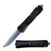 Tactical Black Carbon Fiber OTF Switchblade Knife