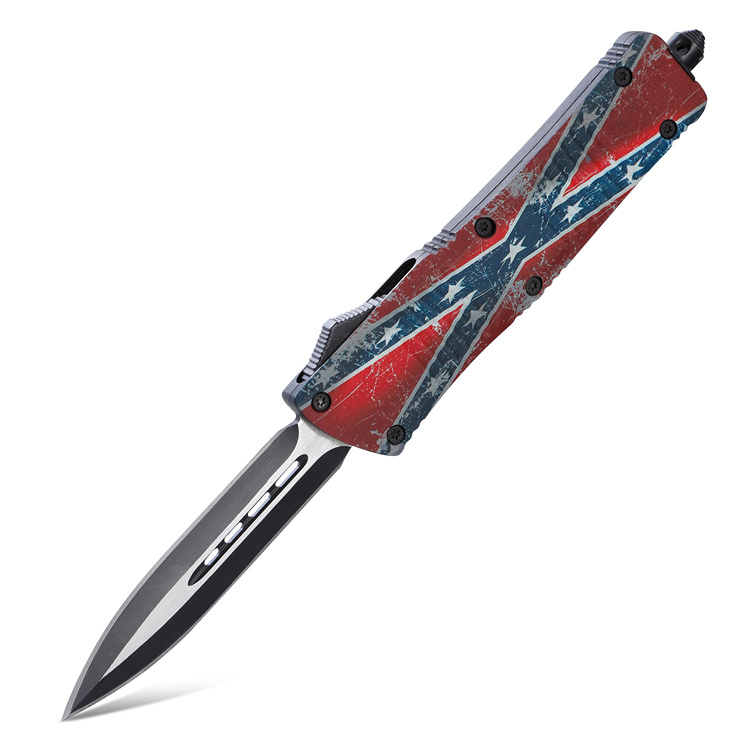 Stars And Bars Dual Action OTF Knife