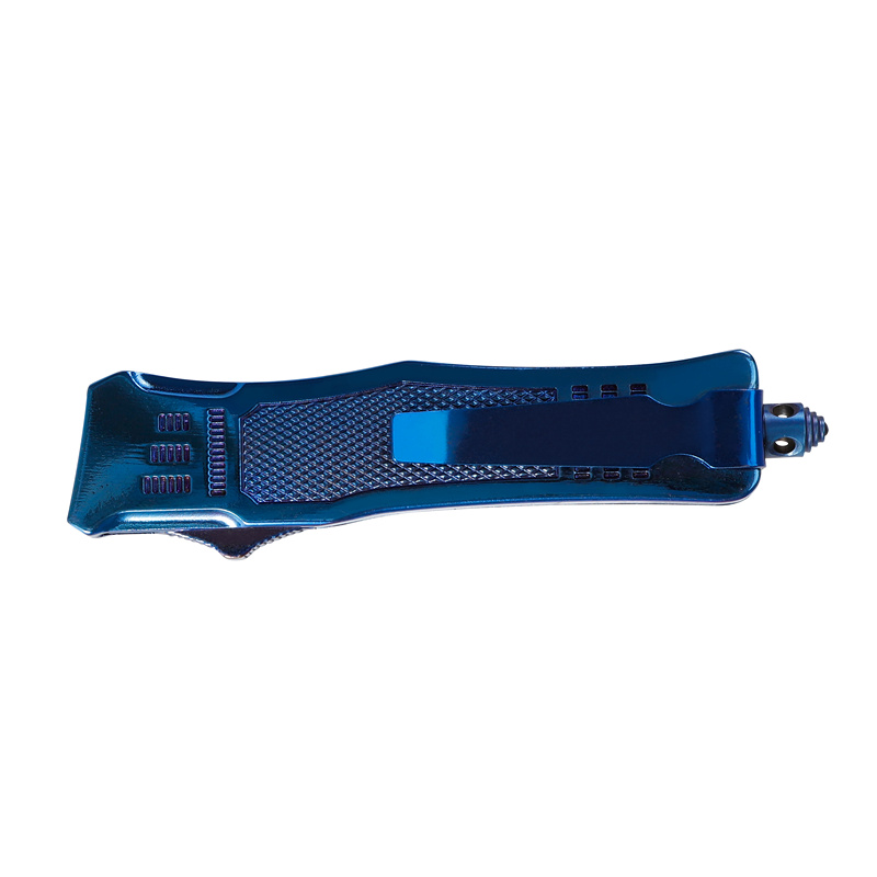 112SBLDMDP – 4.15″ Blue Titanium Dagger Blade OTF Knife