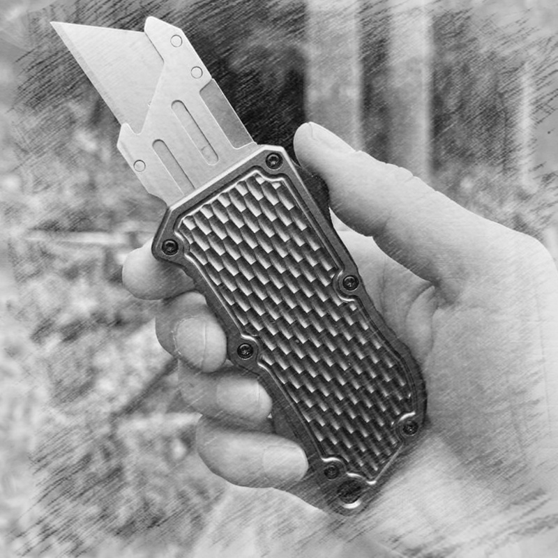  Edc Lightweight Alu OTF Box Cutter Razor Knife