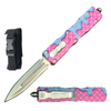 7" Pink Donut Sprinkle Frosting Automatic Out The Front Knife