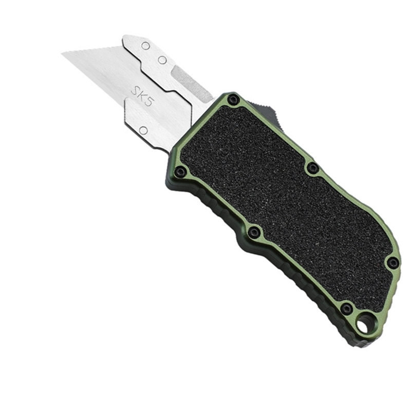 Aluminum & Sandpaper Handle OTF Box Cutter
