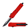 Red OTF Drop Point Blade W/Glass Breaker Single Edge