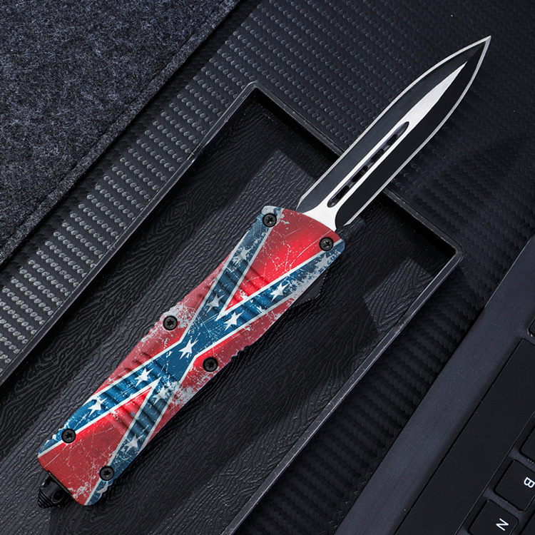 Stars And Bars Dual Action OTF Knife