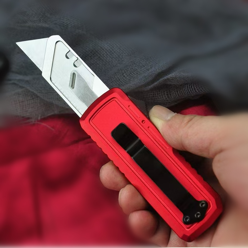 Aluminum Handle OTF Retractable Utility Knife